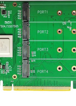 HighPoint SSD7505 PCIe 4.0 x16 4-Channel M.2 NVMe RAID Controller