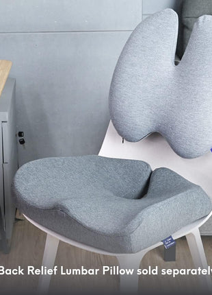 Cushion Lab Patented Pressure Relief Seat Cushion for Long Sitting Hours on Office & Home Chair - Extra-Dense Memory Foam for Soft Support. Car Pad for Hip, Tailbone, Coccyx, Sciatica - Black