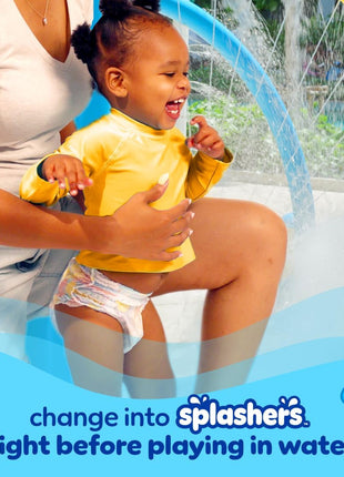 Pampers Swim Diapers - Splashers - Size 4, 18 Count, Gap-Free Disposable Baby Swimming Pants