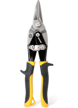 HURRICANE 10 Inch Aviation Tin Snips, Heavy Duty Metal Cutter Shears for Cutting Sheet Metal, Straight Cut Aviation Snips