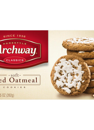 Archway Cookies, Soft Iced Oatmeal Cookies, 9.25 Oz