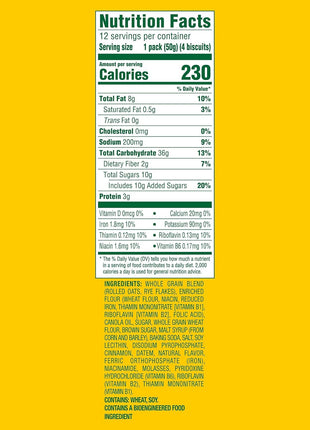 belVita Breakfast Bars Biscuits, Cinnamon Brown Sugar, Value Pack, 12 Packs (4 Biscuits Per Pack)