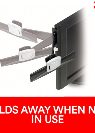 3M Monitor Mount Document Clip Copy Clip, Mounts Right or Left with CommandTM Adhesive, Use on Monitors and Laptops for Easy Viewing and Reduced Clutter, Holds up to 30 Sheets, Black (DH240MB)