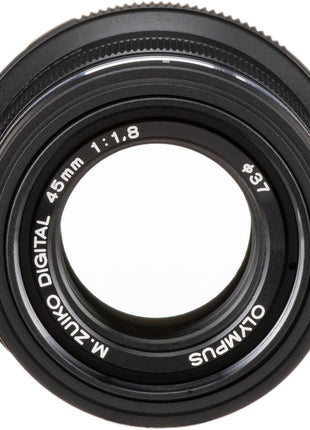 OM SYSTEM Olympus M.Zuiko Digital 45mm F1.8 Black for Micro Four Thirds System Camera, Compact Design, Beautiful Bokeh, Bright