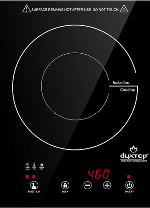 Duxtop Built-in Induction Cooktop, Portable Induction Burner 1800W 8600BI | Sensor Touch Countertop Burner, 170-Minute Timer, Safety Lock BT-200T1