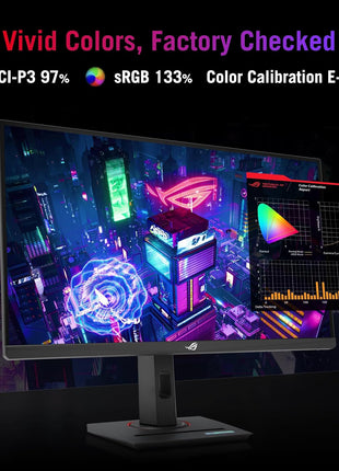 ASUS ROG Strix 27" QHD (2560x1440) HDR400 USB-C Gaming Monitor (XG27ACS), 180Hz,1ms, Fast IPS, 133% sRGB, Extreme Low Motion Blur Sync, G-Sync Compatible, DisplayWidget, Tripod Socket, 3 Year Warranty
