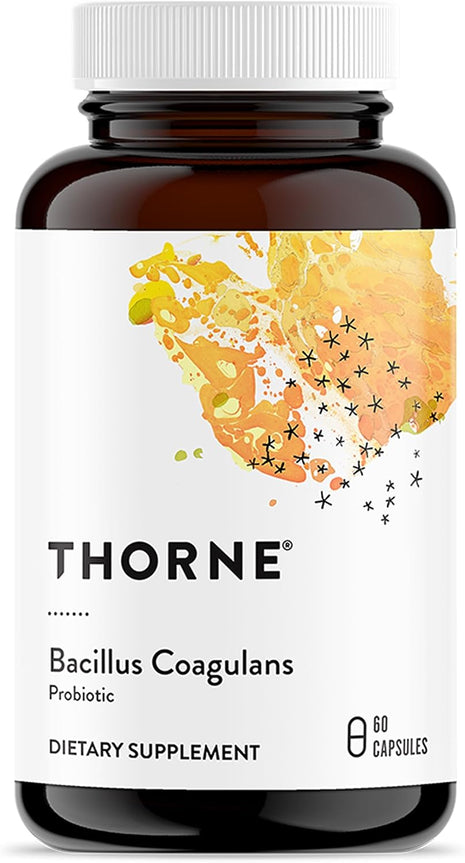 THORNE Bacillus Coagulans, Shelf-Stable Vegan Probiotic, 60 Capsules