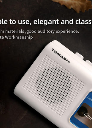 TOMASHI Portable Cassette Player Tape Recorder with Built-in Speaker,Microphone,Headphone Jack-, 4.57 x 3.54 x 1.38inch