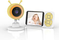 Smart Baby Monitor with Camera and Audio, Cute Design, RGB Color Night Light, HD Video, Cry Detection, Temperature Sensor, Two Way Talk, Remote Viewing, Lullabies, Ideal for New Parents