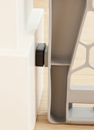 Regalo Safety 28"-42" Extra Wide Baby Gate, Bottom of Stairs & Doorways | Pressure Mounted & Adjustable, For Babies, Toddlers & Pets, Plastic, Gray, Tested & Trusted for 30 Years
