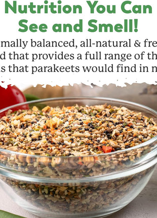 Dr. Harvey's Our Best Parakeet Food, Wholesome Seeds, Nuts, Fruits, and Vegetable Bird Feed for Budgies and Parakeets (4 Pounds/1.81 kg)