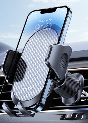 miracase Phone Holders for Your Car with Metal Hook Clip, Air Vent Cell Phone Stand Car Mount, Universal Automobile Cradle Fit for iPhone Android and All Smartphones, Dark Black