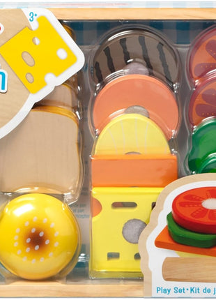 Melissa & Doug Wooden Sandwich-Making Pretend Play Food Set Food Toys for Kids Play Kitchen for Ages 3+