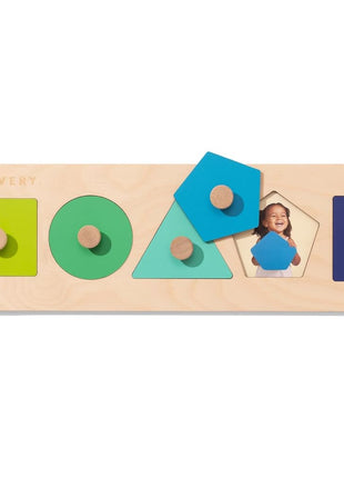 LOVEVERY | Friends of All Shapes Puzzle | Montessori Toddler Toy, Ages 16 Months+