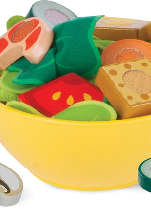 Melissa & Doug Slice and Toss Salad 52-Piece Toy Food Set & Montessori-Inspired Play Kitchen Accessories, Preschool Learning Toys for Girls & Boys 3+