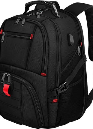YOREPEK Large Laptop Backpack for Men, Heavy Duty Travel Backpack | Carry On Flight Approved, 17 Inch College Work Bookbag, Water Resistant Business Backpack for Men Women mochilas para hombres
