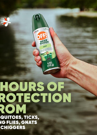 OFF! Deep Woods Insect Repellent Aerosol, Dry, Non-Greasy Formula, Bug Spray with Long Lasting Protection from Mosquitoes, 4 Oz, 2 Count