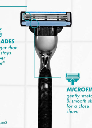 Gillette Mach3 Razor Refills for Men, 8 Razor Blade Refills