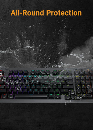 ASUS TUF Gaming K3 Gen II Wired USB Gaming Keyboard – 97-Key Compact Layout, Optical-Mechanical Blue (Clicky) Switches, PBT Keycaps, Detachable Top Plate, IP57 Waterproofing, PC/Mac Support - Black
