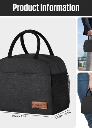 douyadady Lunch Bag&Box Women/Men Insulated&Reusable | Spacious Lightweight Waterproof Sturdy Durable Great Value For Office Work School Picnic Travel