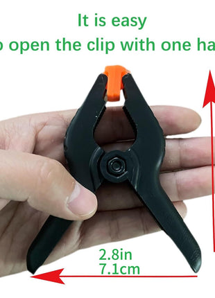 10 Packs of 3.4 inch Professional Plastic Small Spring Clamps Heavy Duty for Crafts or Plastic Clips and Backdrop Clips Clamps for Backdrop Stand,Photography, Home Improvement and so on