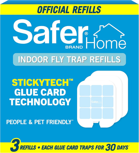 Safer Home SH503 Trap Refill Pack of Glue Cards for SH502 Indoor Fly Trap, Official Safer Home Refills with StickyTech Glue Card Technology, 3 Count (Pack of 1)