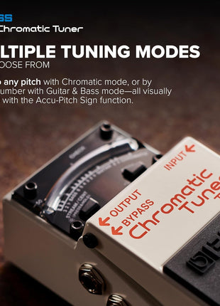 BOSS TU-3 Chromatic Floor Tuner for Guitar and Bass | Industry-Standard Performance | Tank-Tough BOSS Stompbox Body | 21-Segment LED Meter | Accurate to  One Cent | Accu-Pitch Sign Function
