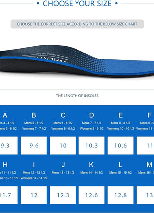 Plantar Fasciitis Insoles for Men Women - Orthotics Inserts, Shoe Insoles Arch Support Flat Feet Inserts Work Boot Insole (Mens 10-10 1/2 | Womens 12-12 1/2)