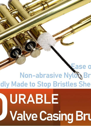 Libretto Trumpet (Cornet) All-Inclusive Care Kit w/Instructions: Valve Oil+Slide Grease+Cleaning Cloth+Mouthpiece/Valve/Bore Brushes, Giftable Handy Case, Time to Clean & Extend Life of Your Trumpet!