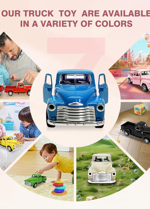 Little Blue Truck Toy for Toddlers Boys Girls | 1:32 Alloy Toddlers Car Toy Driveable,Car Door Can Open,Toy Trucks for Kids Boys Girls Easter Christmas Birthday Gifts