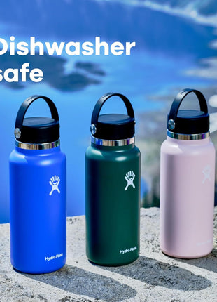 Hydro Flask Water Bottle - Insulated Stainless Steel - Wide Mouth Flex Lid, Non Spill, Leakproof and Refillable in 20 Oz