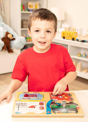 Melissa & Doug Locks and Latches Board Wooden Educational Toy