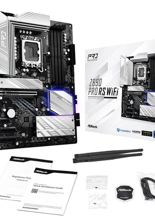 ASRock Z890 Pro RS WiFi 6E Intel Core Ultra LGA1851 RL-ILM ATX Motherboard DDR5 8666 MHz 256 GB Thunderbolt M.2