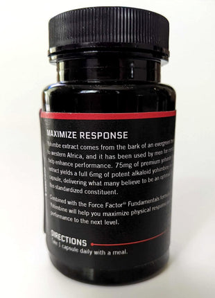 Force Factor Yohimbine Supplement for Men, Yohimbe Bark Extract with Superior Absorption to Enhance Performance, 6mg Yohimbine Bark Pills with Key Natural Ingredients, 30 Count (Pack of 4)