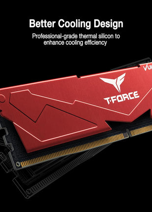 TEAMGROUP T-Force Vulcan DDR5 64GB (2x32GB) 6000MHz (PC5-48000) CL38 Intel XMP 3.0 & AMD Expo Compatible Desktop Memory Module Ram Black FLBD564G6000HC38ADC01