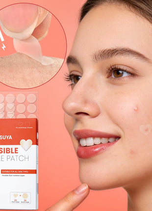 Pimple Patches 96 Count, Hydrocolloid Acne Patches, 2 Pack | Hydrocolloid acne patches provide discreet coverage for blemishes. Invisible round and heart shapes for day and night use