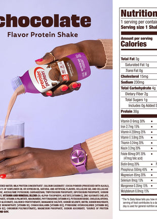 Premier Protein Shake, Chocolate, 30g Protein 1g Sugar 24 Vitamins Minerals Nutrients to Support Immune Health, 11.5 fl oz (Pack of 12)
