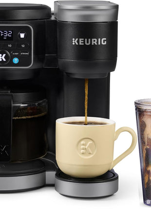 Keurig K-Duo Hot & Iced Single Serve & Carafe Coffee Maker, MultiStream Technology, 72oz Reservoir (Gen 2) | Multistream Tech, Brews K-Cup Pods and Grounds, Brew-over-Ice, Strong and Extra Hot, 6-12 Oz Cups, 6-12 Cup Carafe