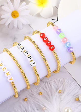 DECYOOL 1200Pcs 4mm Smooth Round Beads Gold Spacer Loose Ball Beads for Bracelet Jewelry Making Craft