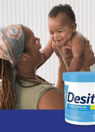 Desitin Daily Defense Baby Diaper Rash Cream with 13% Zinc Oxide, Barrier Cream to Treat, Relieve & Prevent Diaper Rash, Hypoallergenic, Dye-, Phthalate- & Paraben-Free, 16 oz