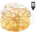 Minetom Fairy Lights Plug in, 33Ft 100 LEDs Waterproof Silver Wire Firefly Lights, Adaptor Included, Starry String Lights for Wedding Indoor Outdoor Christmas Patio Garden Decoration, Warm White