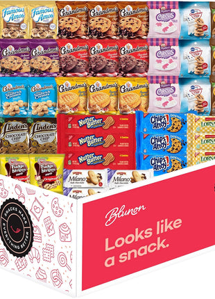 Cookies Individually Wrapped Variety Pack - Cookies Bulk Assortment Care Package Sampler Gift Box (45 Count)