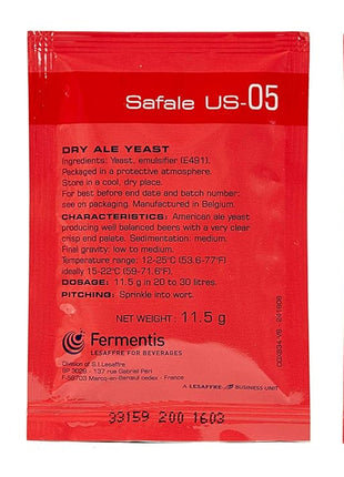 North Mountain Supply - FT-05-3 Fermentis SafAle US-05 Beer/Ale Yeast - Pack of 3 - Fresh Yeast