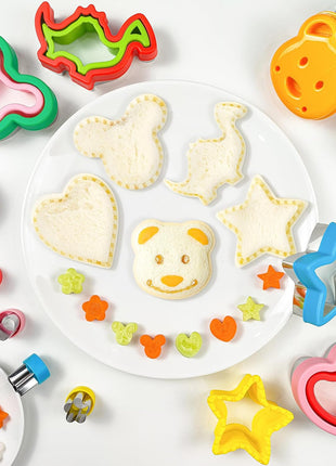 Sandwich Cutter and Sealer, Sandwich Cutter for Kids 5 PCS(BIG), Decruster Sandwich Maker, Great for Lunchbox and Bento Box - Boys and Girls Kids Lunch