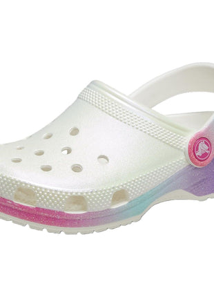 Crocs Kids Unisex Classic Glitter Clogs (Toddler) Frosted Glitter 10M Toddler
