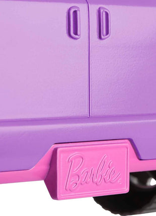 Barbie Off-Road Vehicle, Purple with Pink Seats and Rolling Wheels, 2 Seats, Gift for 3 to 7 Year Olds