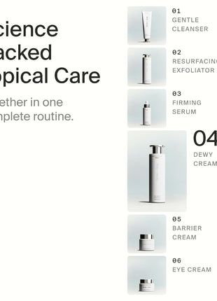 Timeline MitopureTM - Dewy Cream Lightweight Moisturizer With Peptides to Hydrate, Plump & Protect Dry Skin - 1.7 Fl Oz