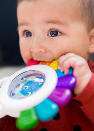 Baby Einstein Outstanding Opus The Octopus Sensory Rattle & Teether Multi-Use Toy, BPA Free & Chillable, 3 Months & up, Multicolored