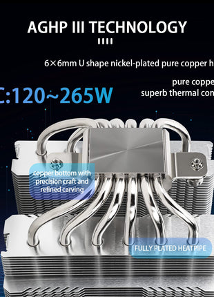Thermalright Peerless Assassin 120 SE CPU Cooler, 6 Heat Pipes AGHP Technology, Dual 120mm PWM Fans, 1550RPM Speed, for AMD:AM4 AM5/Intel LGA 1700/1150/1151/1200/1851,PC Cooler
