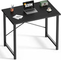 DUMOS 32 Inch Office Small Computer Desk Modern Simple Style Writing Study Work Table for Home Bedroom   Wood Black
